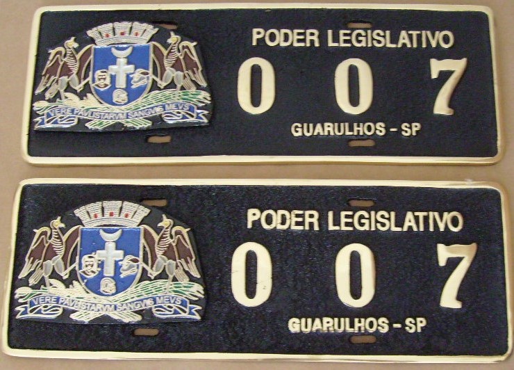 Placa de Carro em Bronze Fundido